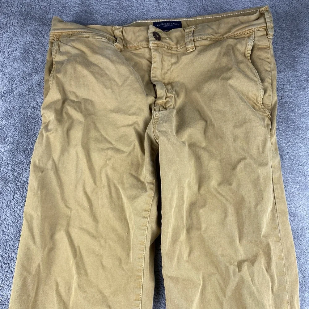 American Eagle Extreme Flex Slim Straight Pants Mens 30x27 Tan